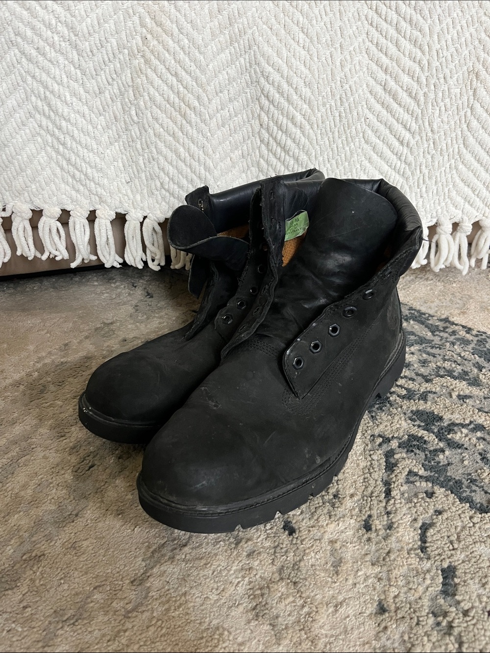 Timberland Black Men's Lace-Up Work Boots